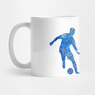 Soccer player blue art Mug